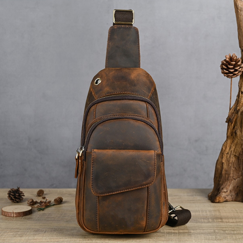 Luxury Bags Leather - Дизайнерская роскошная многофункциональная мужская нагрудная сумка
