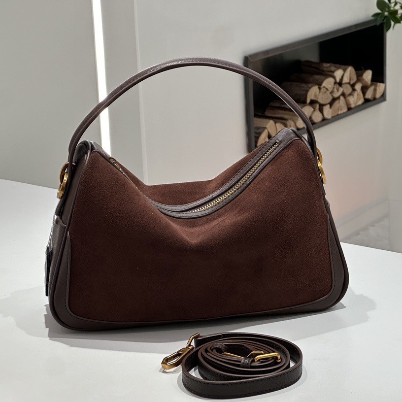 Luxury Bags On Sales - Женская сумка из натуральной кожи, замшевая
